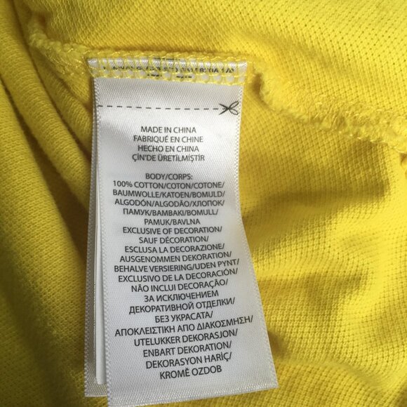 Polo Ralph Lauren Shirt Boy XL 18/20 Yellow Classic Fit Big Pony Number 3 Rugby - Picture 15 of 15